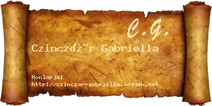 Czinczár Gabriella névjegykártya